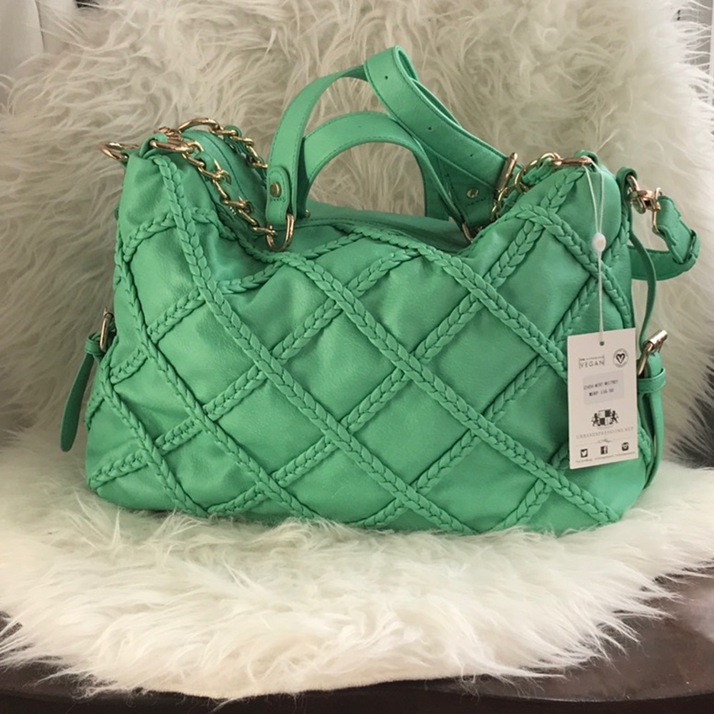 NWT Urban Expressions Mint Vegan Braided Handbag